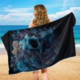 thumbnail image 7 of FOR U DESIGNS Skull Floral Print Car Seat Cover for Front Seats, Auto Seat Cushion for SUVs & Trucks, Absorbent Microfiber Sweat Towel with Storage Bag, Yoga Mat, Running Towel, 2 Pack, 7 of 7