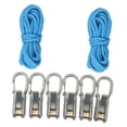 thumbnail image 3 of DYNWAVECA Rope with Roller Tensioner Heavy Duty Multipurpose Professional Paracord Adjuster Rope Tightening Tool for Outdoor Gear Tarps 2 Ropes 6 Hooks, 3 of 8