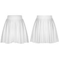 thumbnail image 6 of Miutii Womens Ruffled Mini Skirt Casual Elastic Waistband Flared Tennis Skirts Homewear Sportwear White One Size, 6 of 8