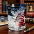 thumbnail image 3 of 250th Anniversary Whiskey Glass, USA Patriotic Commemorative Tumbler for Father's Day, Liquor Gift, 3 of 6