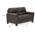 thumbnail image 5 of Benjara Nav 61 Inch Loveseat, Modern Plush Cushions, Weathered Taupe Faux Leather-Color:TaupeMaterial, 5 of 5
