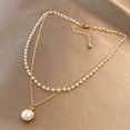 thumbnail image 3 of Super Beautiful Pearl Double Necklace Luxury Pearl Pendant Fashion Women Necklace Party Gift Jewelry, 3 of 5