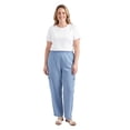 thumbnail image 6 of Turtle Bay New York Women's Elastic Stretch Waist Casual Denim Pull-on Cargo Pants, 6 of 6
