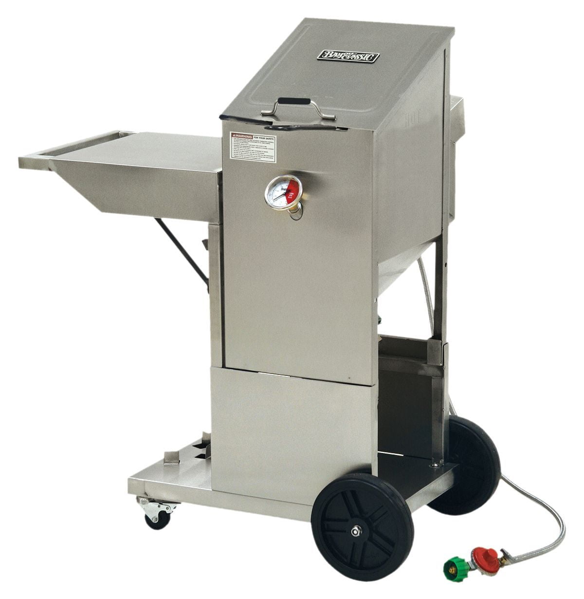 Bayou Classic 4 Gallon Bayou Fryer & Accessory Cart Stainless Steel