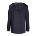 thumbnail image 6 of "Clearance 2022!" Olyvenn Womens Long Sleeve Hooded T-Shirts Tops Casual Plus Size Loose Fashion Women V-Neck Autumn Blouse Pullover Tops Black XL, 6 of 8