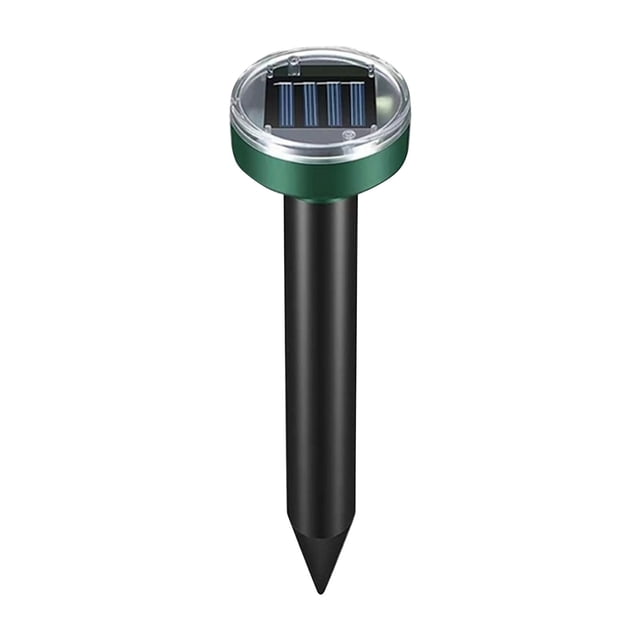 Popular! Solar Powered Mole And Groundhog Remover Stakes Outdoor Deterrent Spikes Vole Instead Of Traps Killers For Garden Yard Waterproof