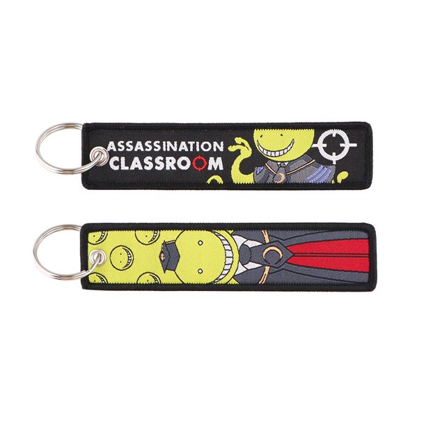 Llavero con bordado de Anime japonés, etiqueta para llave, motocicletas, coches, mochila, llavero Chaveiro para amigos, llavero de moda, regalos Dengxun unisex