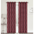 thumbnail image 2 of Kate Aurora Living 2 Pack Embroidered Lattice Grommet Top Curtains - Assorted Colors, 2 of 2