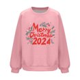 thumbnail image 3 of Chandails en Molleton de Noël Décontractés pour Femmes Sans Capuche Manches Longues Col Rond Automne Hiver Mode Mode Urbaine pour Usage Quotidien École Fête, 3 of 4