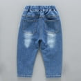 thumbnail image 4 of Atogsazn Children's Boy Jeans Kids Casual Elastic Waist Denim Pant Fashion Lightweight Clothes B-Blue 6-8 Years, 4 of 9
