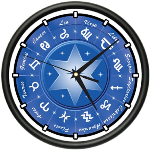 ZODIAC Wall Clock astrology sign star gift