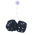 thumbnail image 3 of Dados de peluche peludos de 2,9 pulgadas con puntos negros con blanco, dados peludos de espejo colgante de felpa cuadrado Retro para decoración de adornos interiores de automóviles, 3 of 4