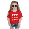 thumbnail image 2 of Girls Shirts Size 14-16 Knot Tunic Button Short Girls Sleeve TShirt Casual Tops Front Blouse Tee Kids Girls Tops,C02-Red,130, 2 of 4
