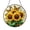 Acrylic 3.5 Inch, variant on Golden Sunflower Floral Stained Glass Style Window Art, Cheerful Nature Inspired Home Accent