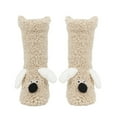 thumbnail image 4 of Bibifish Womens Slipper Socks Cute Dog Pattern Plush Socks Fluffy Cartoon Crew Socks Cozy Home Wear Non- Floor Socks For Ladies, 4 of 4