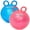 Blue, variant on Hurtle 18" Glitter Hopper Ball Set for Kids – 2 Bouncy Balls with Handles, Air Pump & Cones, Indoor/Outdoor Active Play & Balance Training (Pink & Teal)