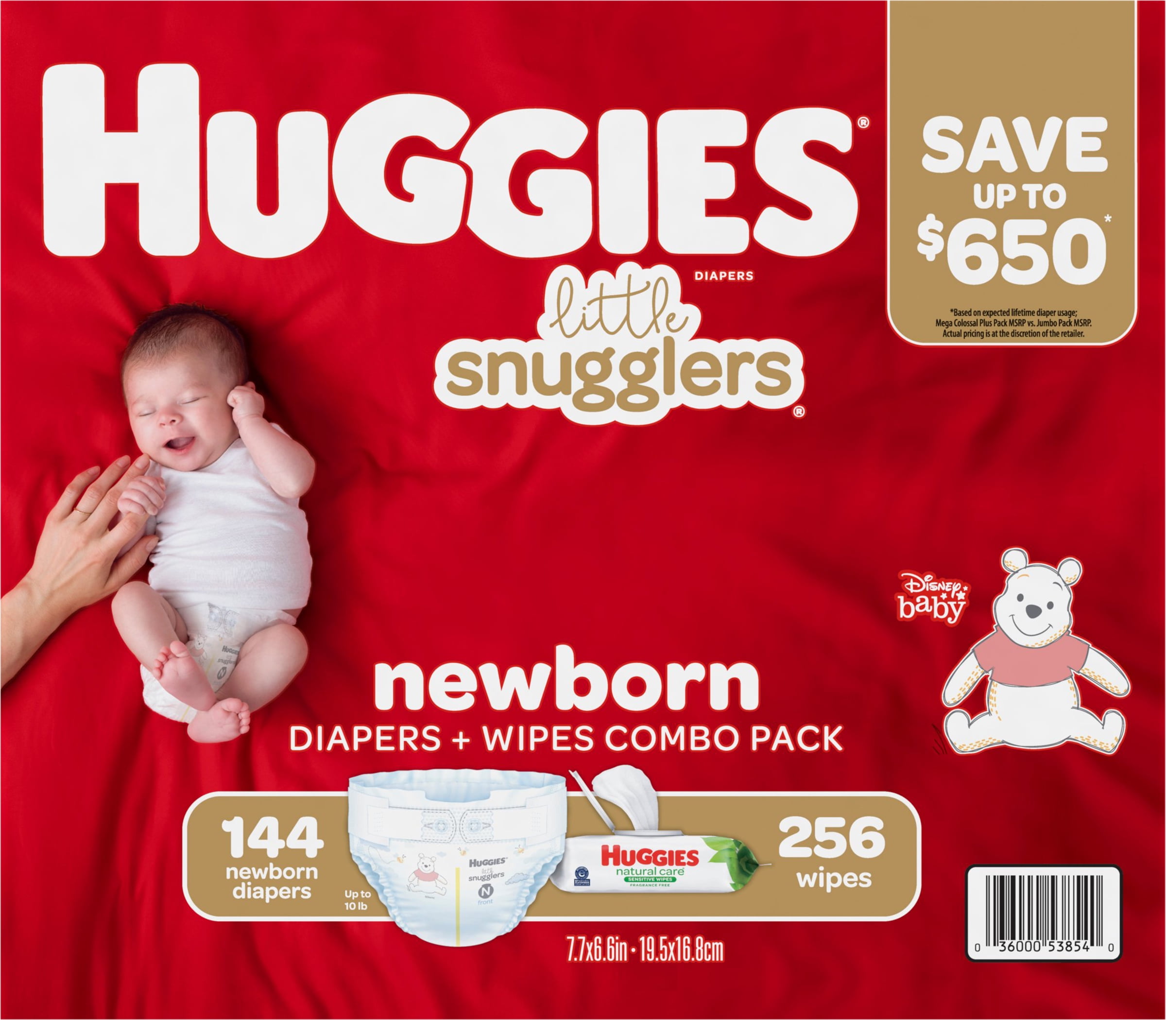 Huggies Little Snugglers Diapers Newborn and Wipes Combo Pack