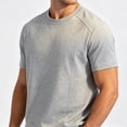 thumbnail image 4 of Oversized T Shirts for Men Vintage Basic Tees Loose Fit Crewneck Breathable Shirts Workout Cotton Tshirt Tops Gray, 4 of 5