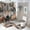 style-1yushi, variant on Funny Glasses Wolf Bathroom Sets with Shower Curtain And Rugs, Incl with 12 Hooks，Toilet Lid Oval Rug