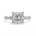 thumbnail image 2 of AFFY Hidden Halo Solitaire Engagement Ring for Women Center 7.5MM Princess Shape Lab Created Moissanite Rings Jewelry Gift for Her In 14K Solid White Gold Size 4.5, 2 of 6