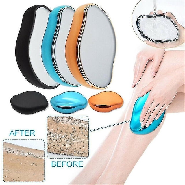 Borrador de pelo de cristal para mujeres y hombres, removedor de pelo de cristal, exfoliación indolora, removedor de pelo de cristal mágico, suave como el cristal