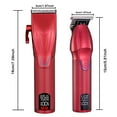 thumbnail image 2 of Professional Men Hair Clippers Electric Beard Trimmer Rechargeable Hair Clipper and Trimmer Kit with LED Men Christmas Gifts, 2 of 6