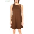 thumbnail image 4 of BadPiggies Womens Sleeveless A-line Dress with Pockets Cotton Swing Summer Beach Casual Loose Dress (2XL, Brown), 4 of 7