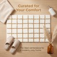 thumbnail image 6 of REGALWOVEN Checkered Non Slip Bath Mats, Soft Fluffy Absorbent Bathroom Rugs for Shower, Sink Brown-1 16" x 24", 6 of 7