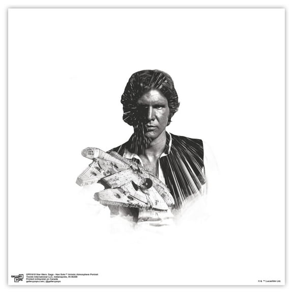 Gallery Pops Star Wars: Saga - Han Solo Artistic Atmosphere Portrait Wall Art, Unframed Version, 12" x 12"