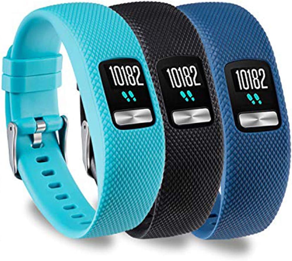 Garmin Vivofit 4 Bands, Silicone Replacement Band for Garmin Vivofit 4, with Secure Watch Clasp Buckle Wristband Strap Women Men (3-Pack, Black&DarkBlue&Lakeblue, Large) Walmart.com