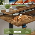 thumbnail image 4 of Homall 55" Wide Home Office Electric Height Adjustable Standing Desk Lifting Range 28~46" Computer Desk with Monitor Stand,Brown, 4 of 7