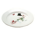 thumbnail image 2 of Tabletop Snowman Plate. Stoneware Cardinal Tophat 68636 B, 2 of 2