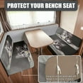 thumbnail image 2 of FOR U DESIGNS Cat Daisy Print 2 Pcs RV Dinette Cushion Covers Waterproof Camper Cushion Slipcover Stretch Sofa Furniture Protector Include1 Backrest Covers and 1 Bench Covers, 2 of 7