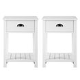 thumbnail image 4 of Country Farmhouse Single Drawer End Table Set in Brushed White, 4 of 6
