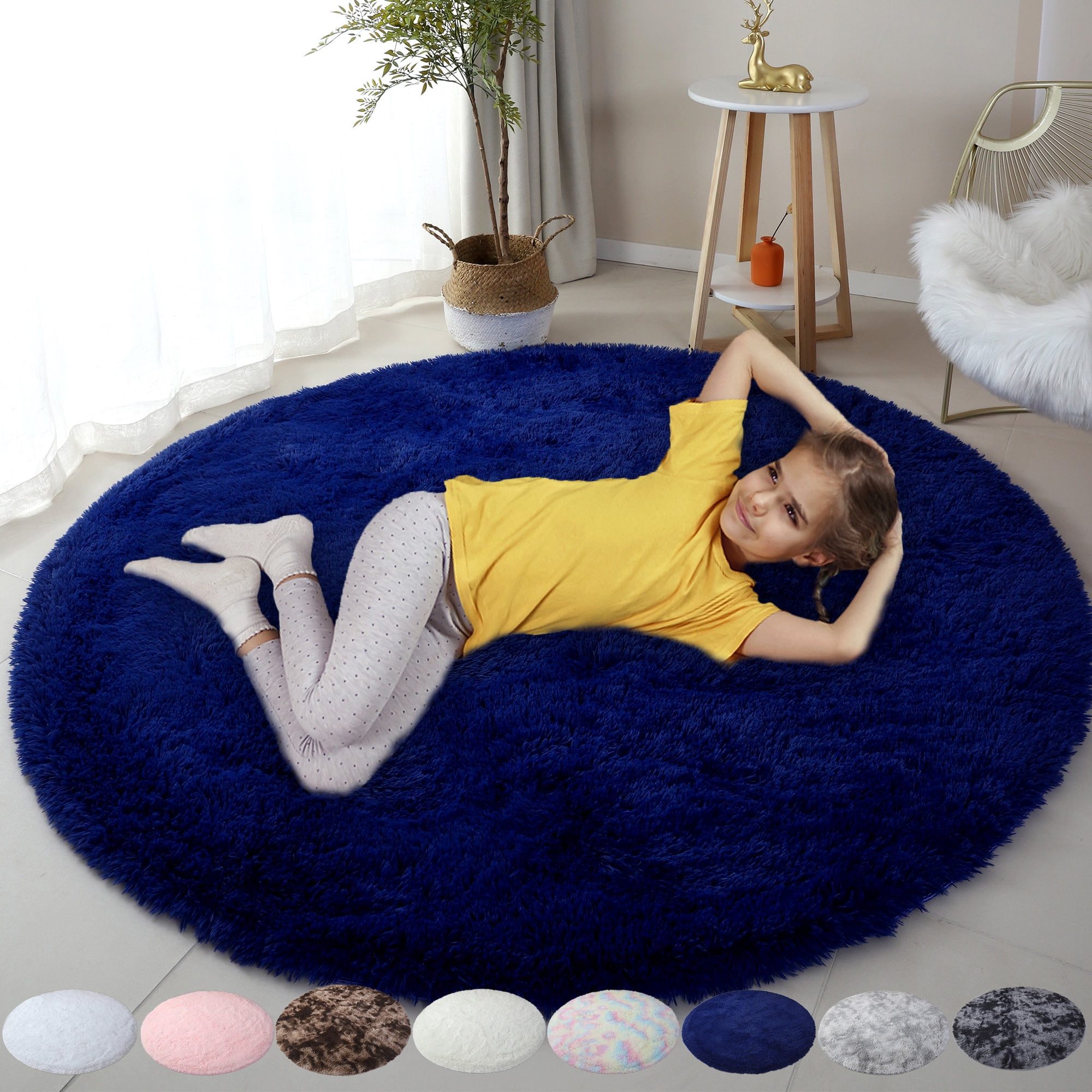 Peace Area Rug FTS-202 39RD Fun Rugs Round 39"  Fun Time Shape Collection 