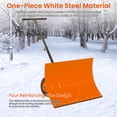 thumbnail image 1 of AKDSteel Pelle à Neige en Métal Robuste avec Roues, Lame Inclinée à 5 Positions Réglables et Poignée de Hauteur, Pousseur Ergonomique en Acier, Roues Antidérapantes, Bord en Caoutchouc pour un Déneigement Rapide, 1 of 8