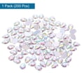 thumbnail image 3 of Uxcell 200Pcs Flat Back Acrylic Teardrop Gems 0.4" x 0.6" Artificial Rhinestones for DIY Crafts Bead Multicolor, 3 of 7