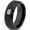 Black Bevel Tungsten, variant on Tungsten North Dakota The Peace Garden State Band Ring 8mm Men Women Comfort Fit Gray Step Bevel Edge Brushed Polished