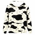 thumbnail image 6 of PiGOGI Children Cow Pattern Hooded Pullover Long Sleeve Sweatshirt Cute Animal Print Hoodie with Pocket for Girls Boys Multicolor 13-14 Years, 6 of 6