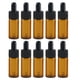 thumbnail image 1 of Guardurnaity 20x goteros de vidrio ecológicos marrones, contenedor de aceite esencial recargable y fácil de limpiar Cuentagotas de vidrio y botellas 10ml, 1 of 6