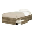 thumbnail image 4 of South Shore Arlen Mates Kids Bed with 3 Drawers Twin, Weathered Oak, 4 of 8