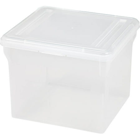- IRIS Letter Size Hanging File Cube Storage Box, Clear Set of 6
