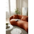 thumbnail image 5 of Mid Century Modern Boucle Curved Sofa - Orange, Comfortable & Stylish, 5 of 10
