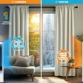thumbnail image 6 of ZOPZO Short Blackout Curtains for Bathroom, 2 Panels, Light Beige, 30W x 30L Inch, Noise-Reducing, Thermal Insulated, Room Darkening Drapes, 6 of 10