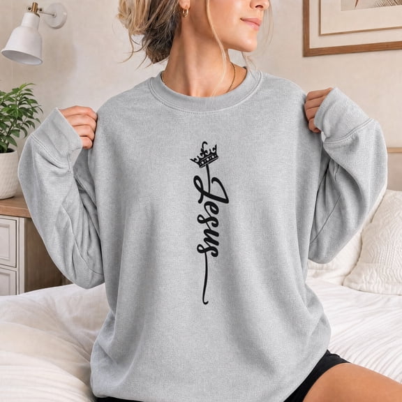Jollimate Jesus Sweatshirt for Women, Christian Graphic Crewneck, Religious Shirt Gift for Her