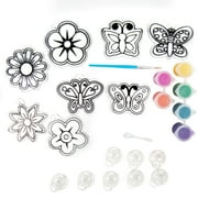 Hello Hobby Flowers & Butterflies Window Art, Customize 8 Plastic Suncatchers