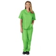 thumbnail image 6 of M&M SCRUBS Women Scrub Set V-Neck Medical Scrub Tops and Drawstring Pants - Pack of 12 Set (Lime Green, Small), 6 of 7