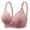 Pink, variant on Cute Push Up Bralettes for Women Plus Size Full Coverage Wireless Bras Underwear Soft Ruched Support T-Shirt Bra, 40/90BC Wine