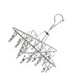 thumbnail image 3 of AMERTEER 1pc Star Shape Hanger Socks Hanging Rack Underwear Drying Shelf Multi-use Laundry Rack for Home (30 Clips), 3 of 10