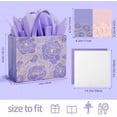 thumbnail image 2 of 2 Pack 13" Large Beautiful Gift Bags Set with Greeting Card and Tissue Paper, Reusable Non-Woven Gift Wrap Bags with Handle for Presents of Any Birthday, Weddings, Mothers Day & Special Moments, 2 of 7